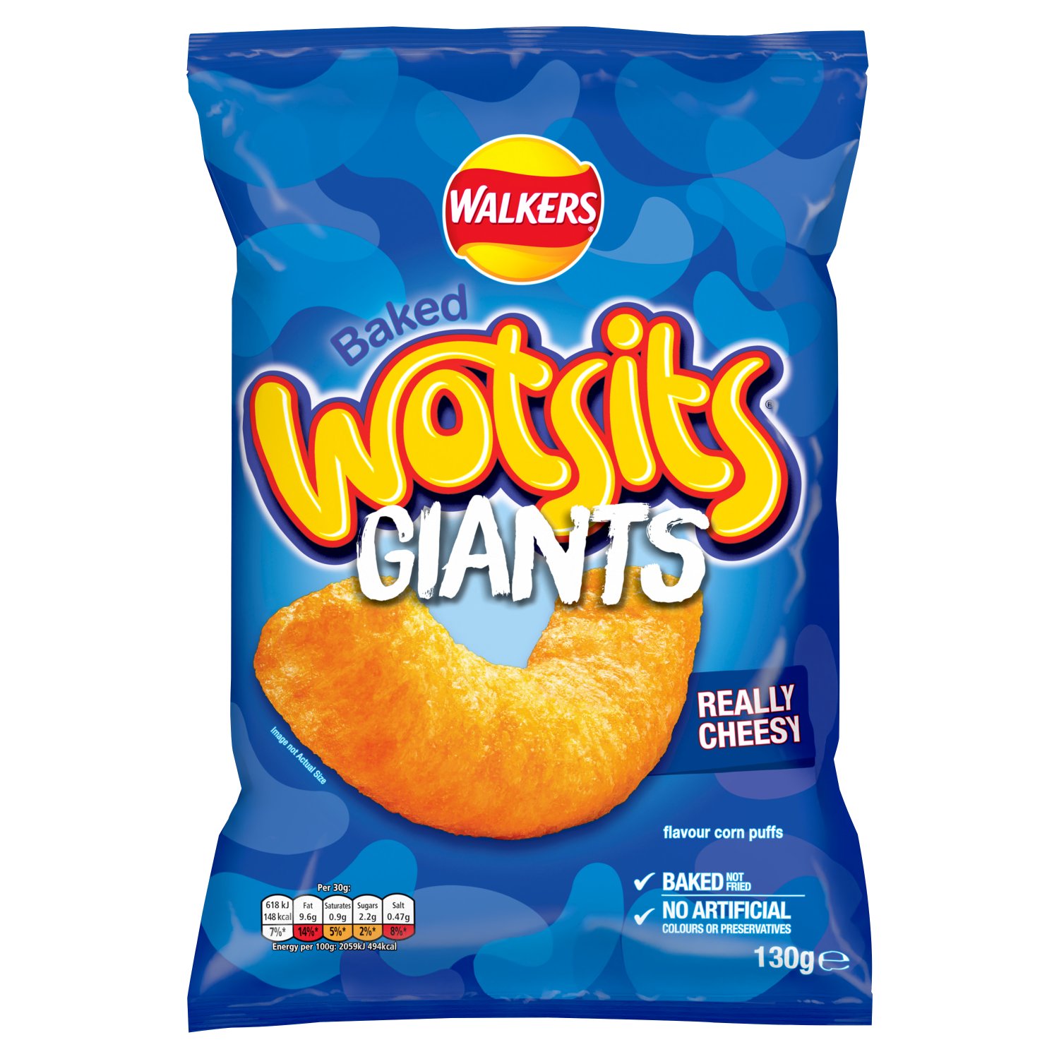 Walkers Baked Wotsits Giants Really Cheesy Bag (130 g)