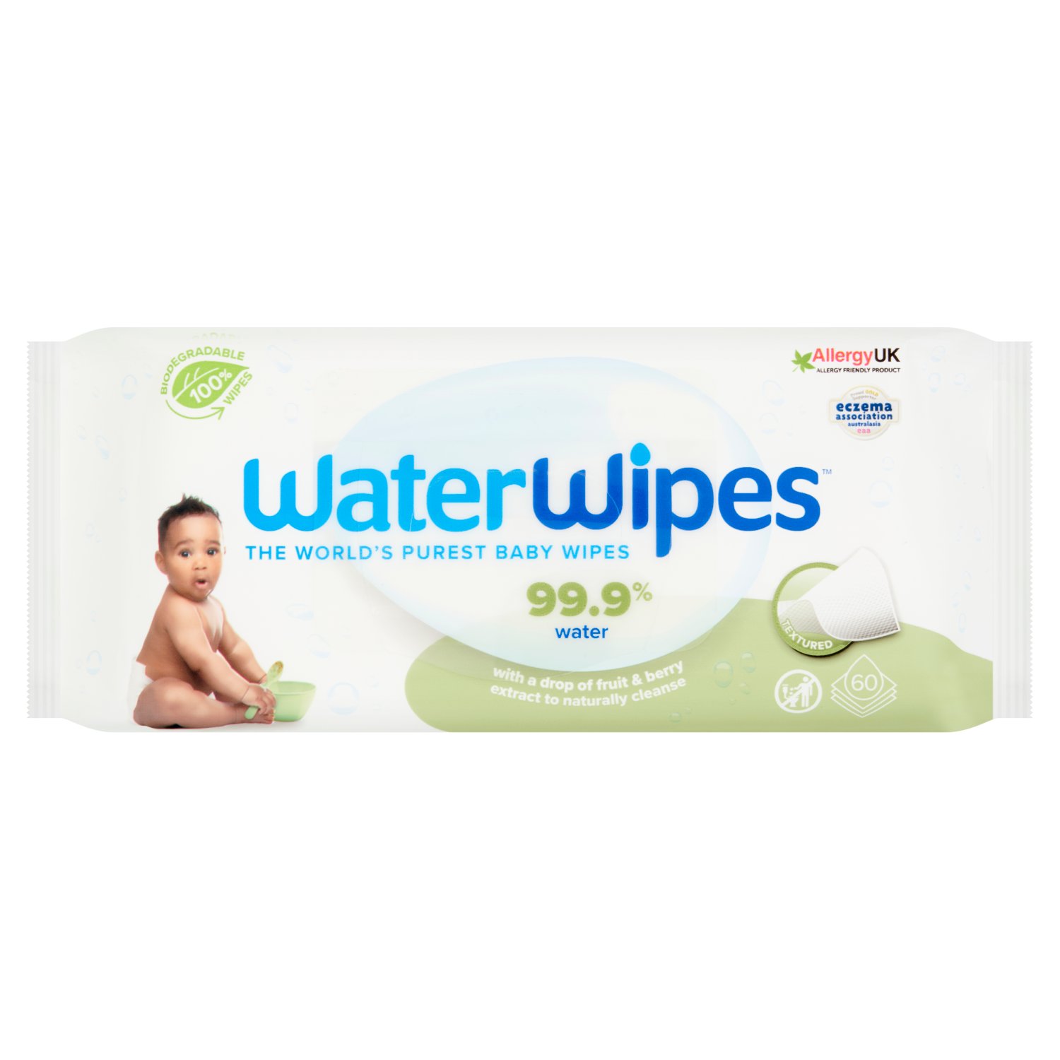 WaterWipes Biodegradable Baby Wipes For Weaning  (60 Piece)