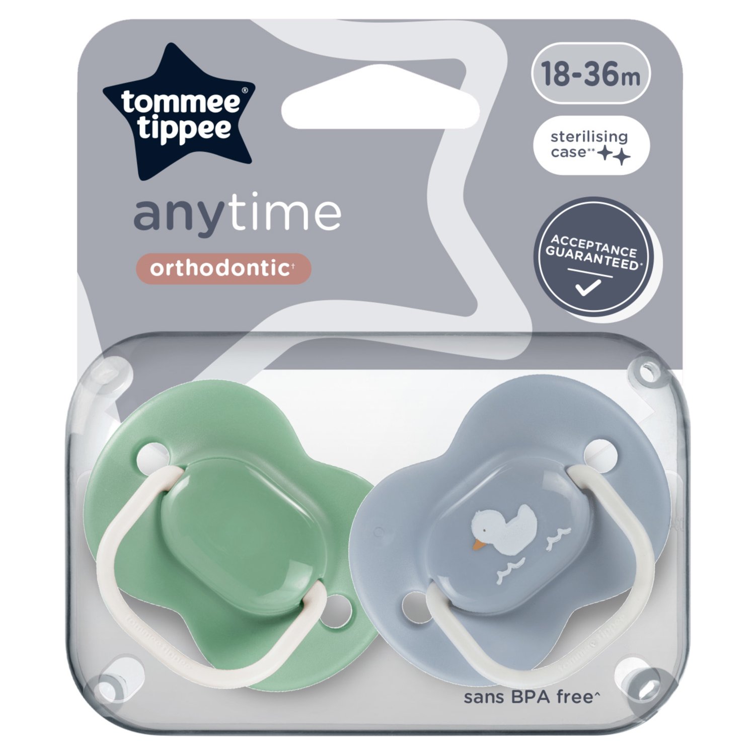 ommee Tippee Ctn Anytime Soother 18-36 Mts (2 Piece)