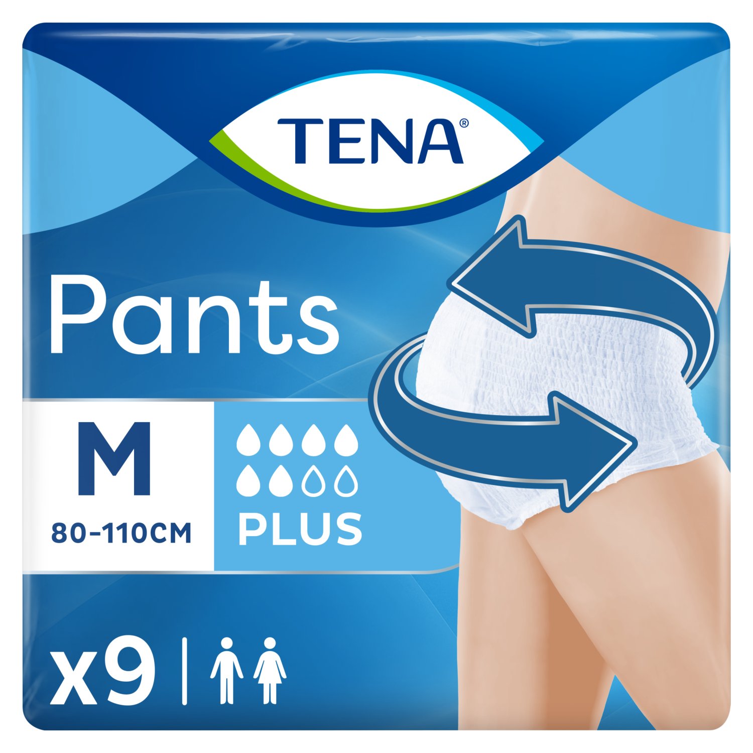 Tena Incontinence Pants Plus Medium Size 9 Pack (9 Piece)