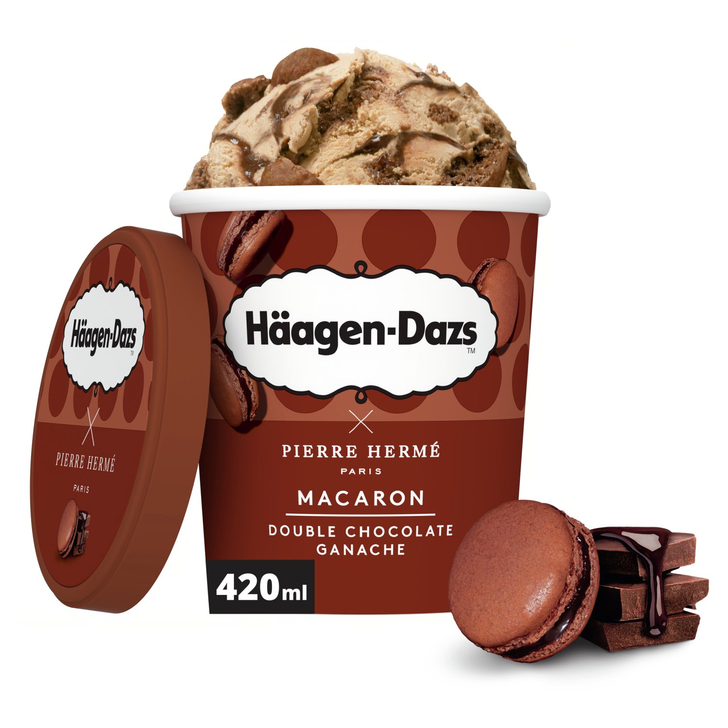 Haagen Dazs Macaron Double Chocolate & Ganache (420 ml)