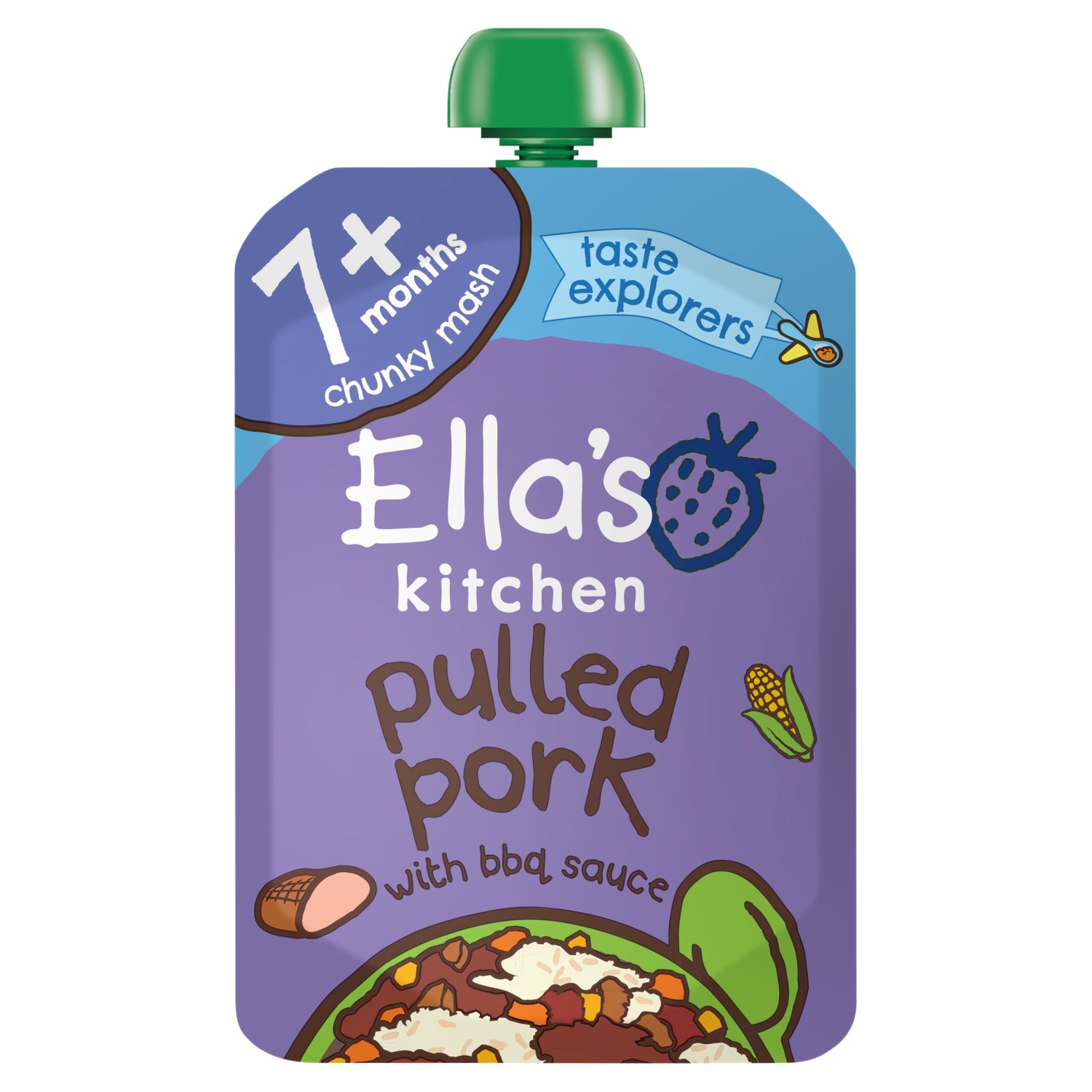 Ellas Kitchen Punchy Pork Belly With Bbq Sauce Stage 2 (130 g)