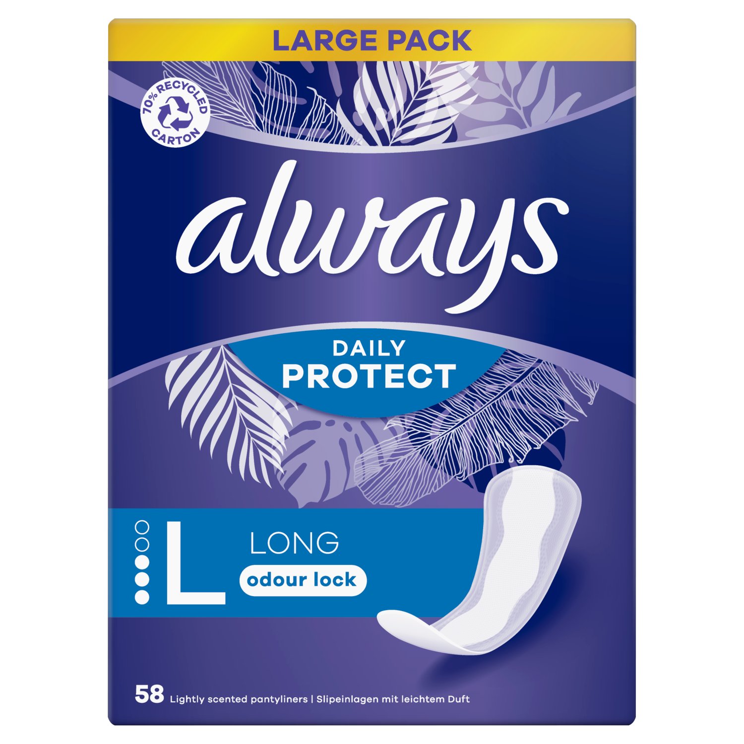 Always Dailies Value Pack Liner Large (58 Piece)