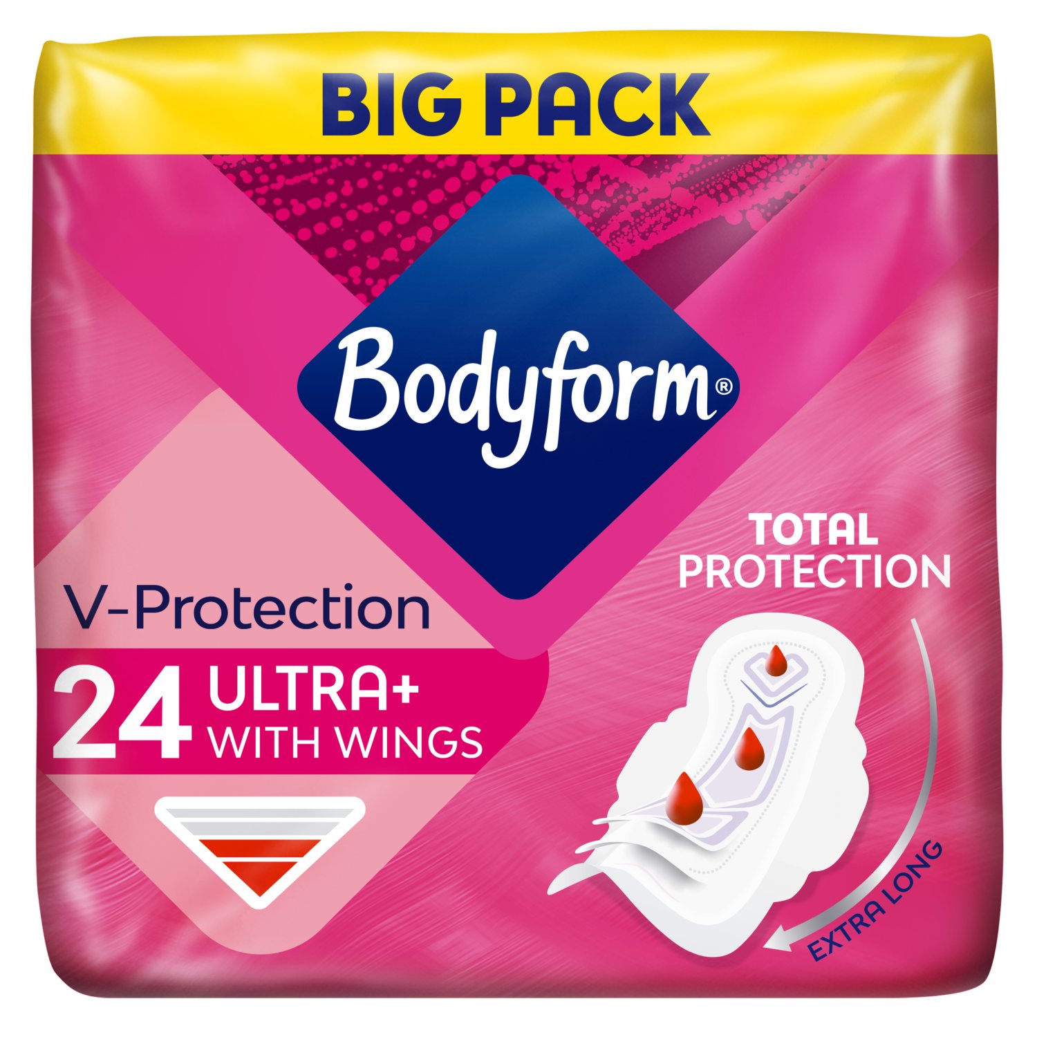 Bodyform Cour-v Ultra Normal Sanitary Towels Wings 24 Pack (24 Piece)