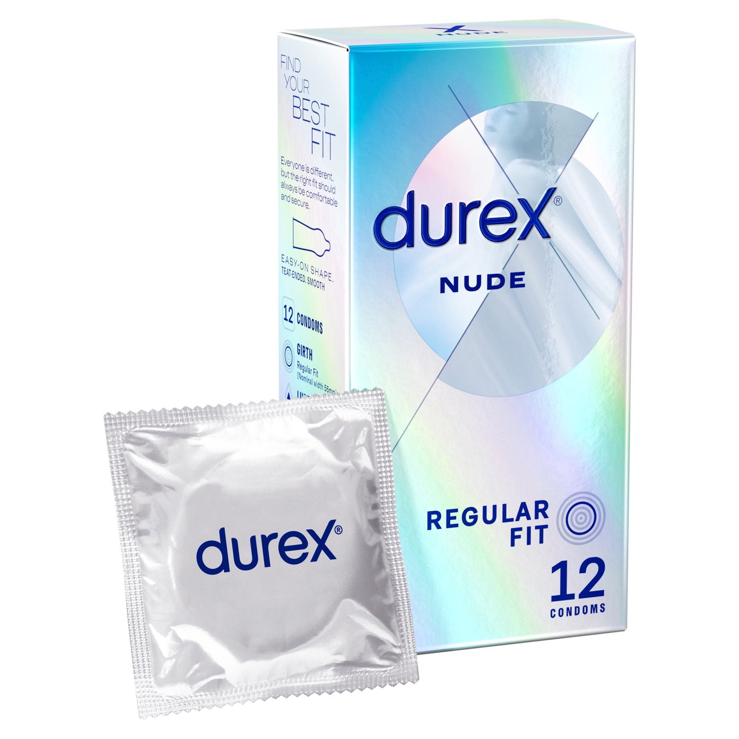 Durex Nude Regular Fit Condoms 12 Pack (12 Piece)