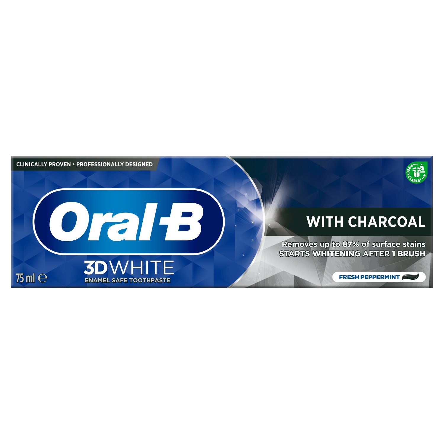 Oral B 3D White Charcoal Toothpaste (75 ml)