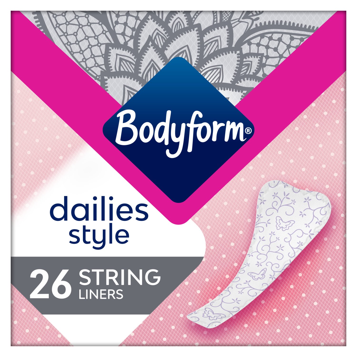 Bodyform Dailies Style String Panty Liners (26 Piece)