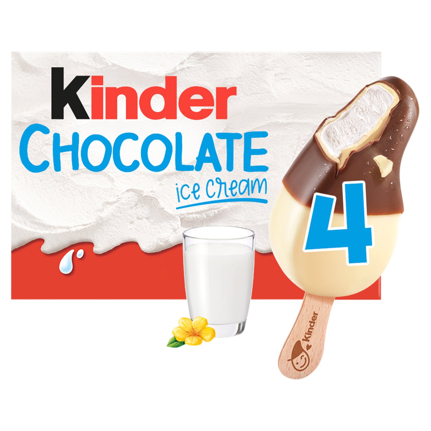 Kinder Chocolate Ice Cream Stick 4 Pack (38 g)