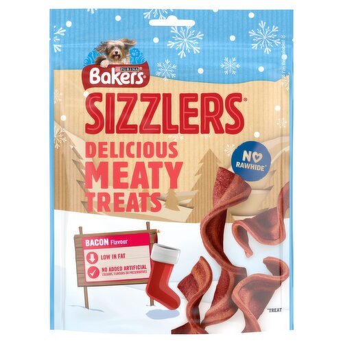 Bakers Sizzlers Meaty Treats with Bacon Dog Treats (90 g)
