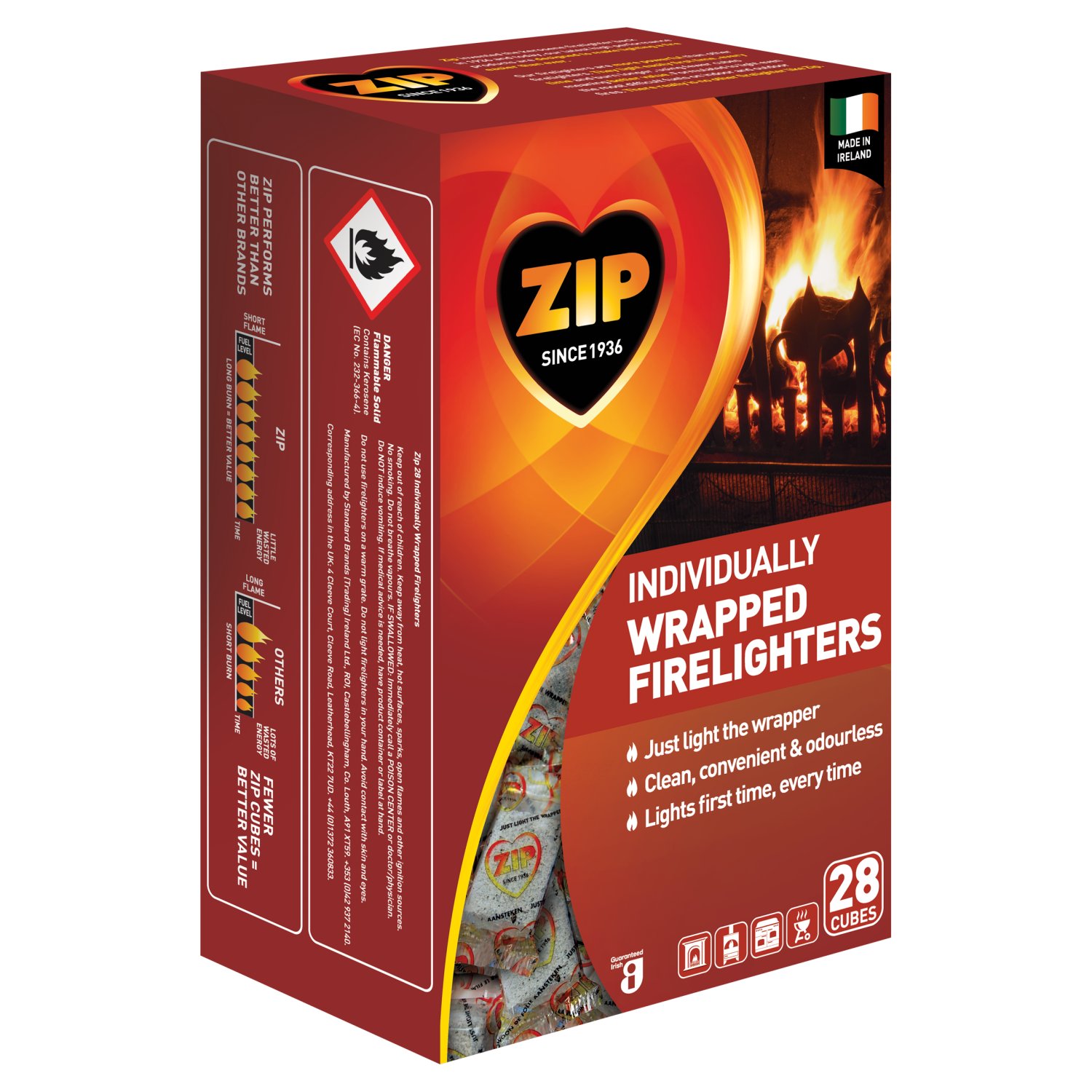 Zip Individually Wrapped Firelighters 28 Pack (920 g)