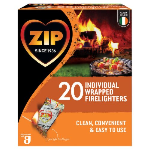 Zip Individually Wrapped Firelighters 20 Pack (20 Piece)