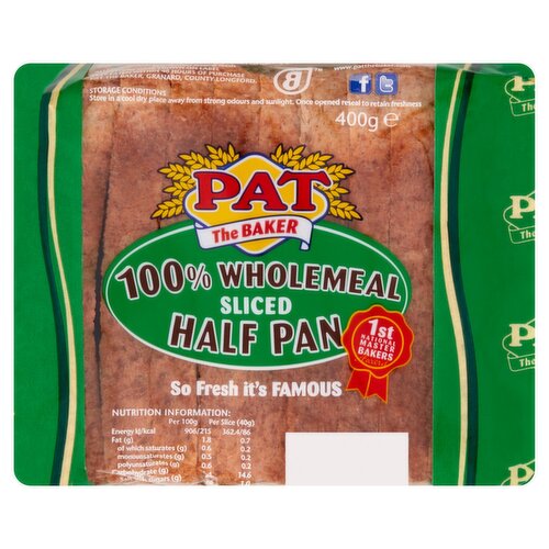 Pat The Baker Wholemeal Half Pan (400 g)