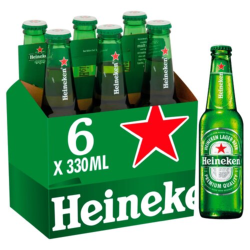 Heineken Lager Bottles 6 Pack (330 ml)