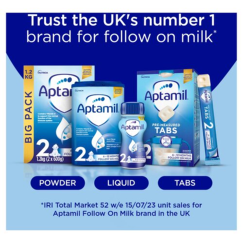 Aptamil Tabs 2 Pre-Measured Follow on Milk 6-12 India