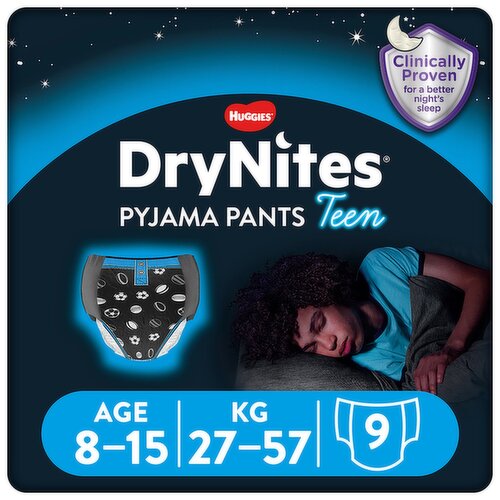 Huggies DryNites Pyjama Pants Boy 8-15 Years (9 Piece)