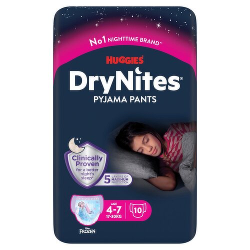 Huggies DryNites Pyjama Pants Girl 4-7 Years (10 Piece)