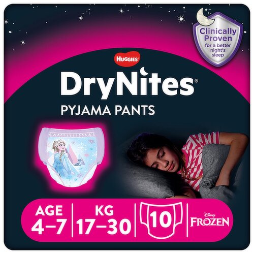 Huggies DryNites Pyjama Pants Girl 4-7 Years (10 Piece) - Storefront EN