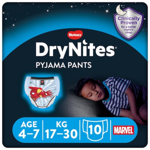 DryNites Huggies Pantalones de Pijama de Niña, 4-7 Chile