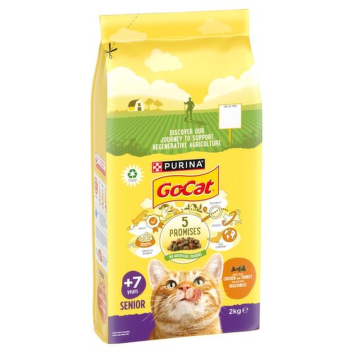 Go-Cat Chicken & Vegetable Senior Dry Cat Food (2 kg)