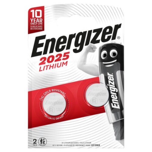 Energizer 2025 Lithium Coin Batteries 2 Pack (2 Piece)