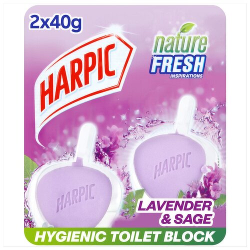 Harpic Lavender & Sage Toilet Block 2 Pack  (80 g)