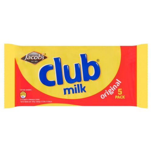 Jacob's Club Milk 5 Pack (22 g)