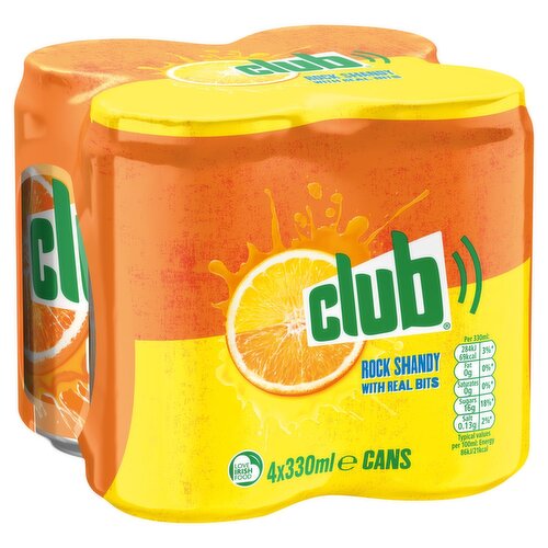 Club Rock Shandy Cans 4 Pack (330 ml)