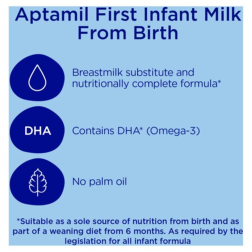 Aptamil 1 First Formula Baby Milk Liquid from Birth Multipack 6 x 200ml