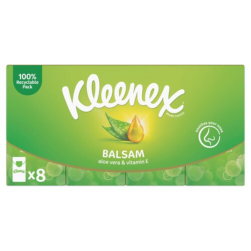 Kleenex Balsam Pocket Pack Hanks Facial Tissue 8 Pack (8 Piece)