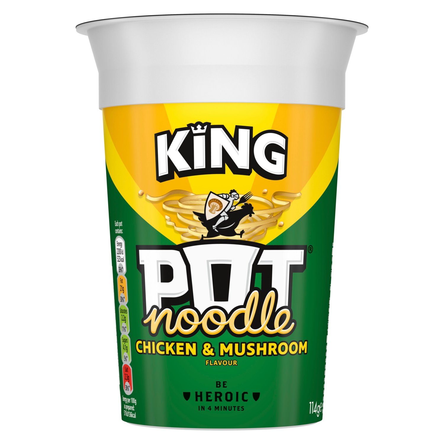 King Pot Noodle Chicken & Mushroom  (114 g)
