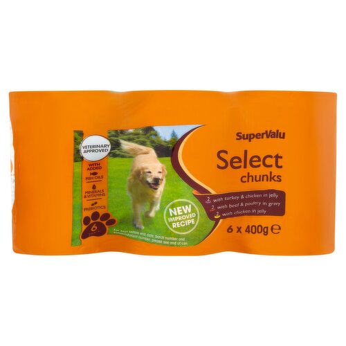 SuperValu Select Chunks Variety Dog Food 6 Pack (400 g)