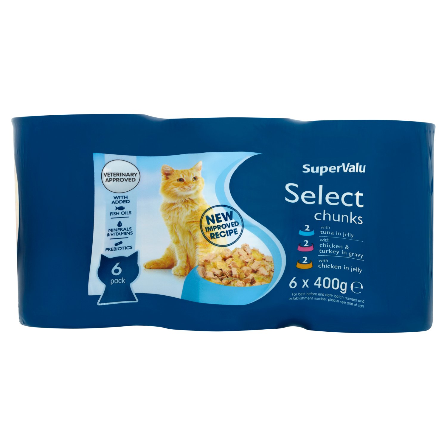 SuperValu Select Chunks Variety Cat Food Cans 6 Pack (400 g)