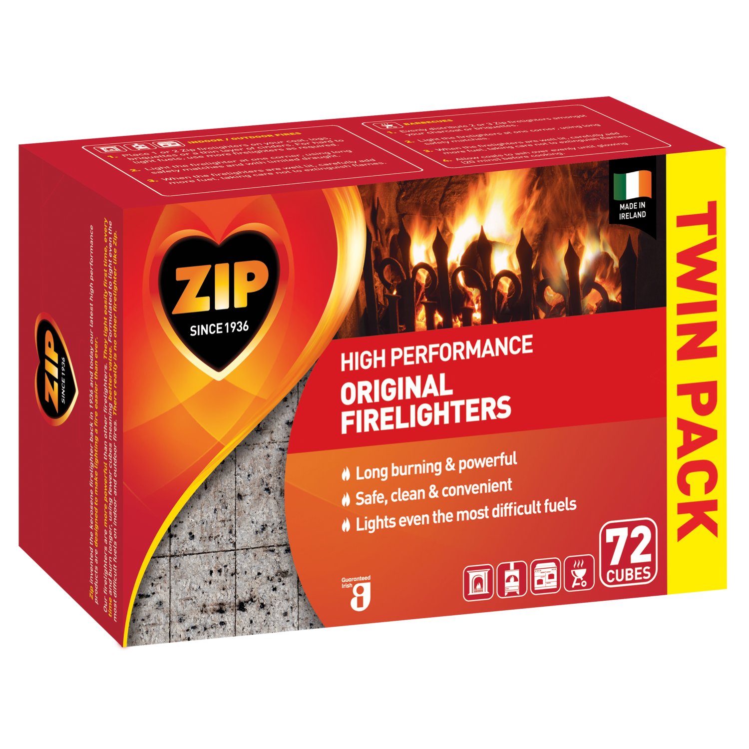 Zip Firelighters 72 Pack (72 Piece)