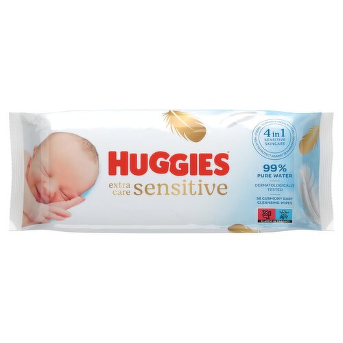 Huggies Pure Extra Care Baby Wipes  (56 Piece)