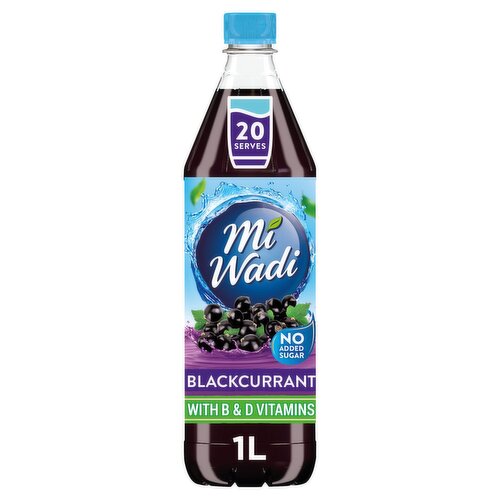 Miwadi Blackcurrant No Added Sugar Squash (1 L)