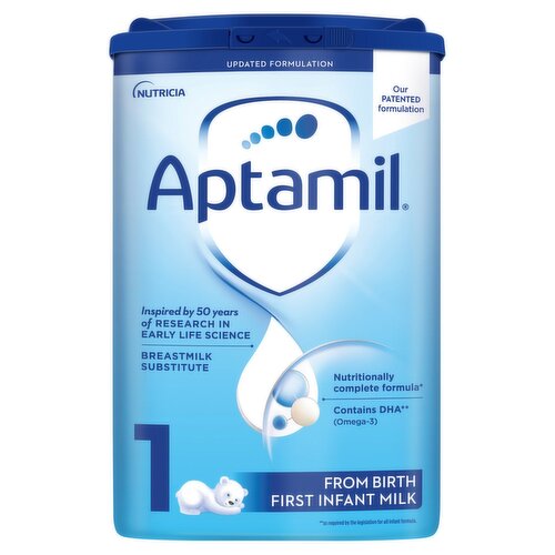 Aptamil Stage 1 Baby Formula, Milk Based Powder Infant Formula with DHA,  Omega 3 & Prebiotics, 1.76 Pound (Pack of 1) : Aptamil: Baby 