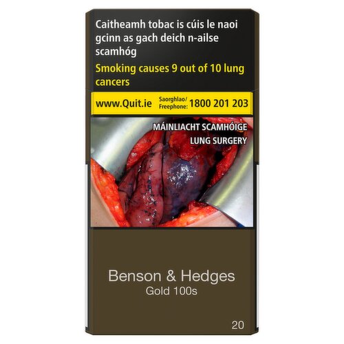 Benson & Hedges Gold 100s Cigarettes (20 Pack)