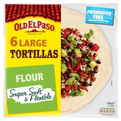 Old El Paso Flour Tortilla Wraps 6 Pack (350 g)