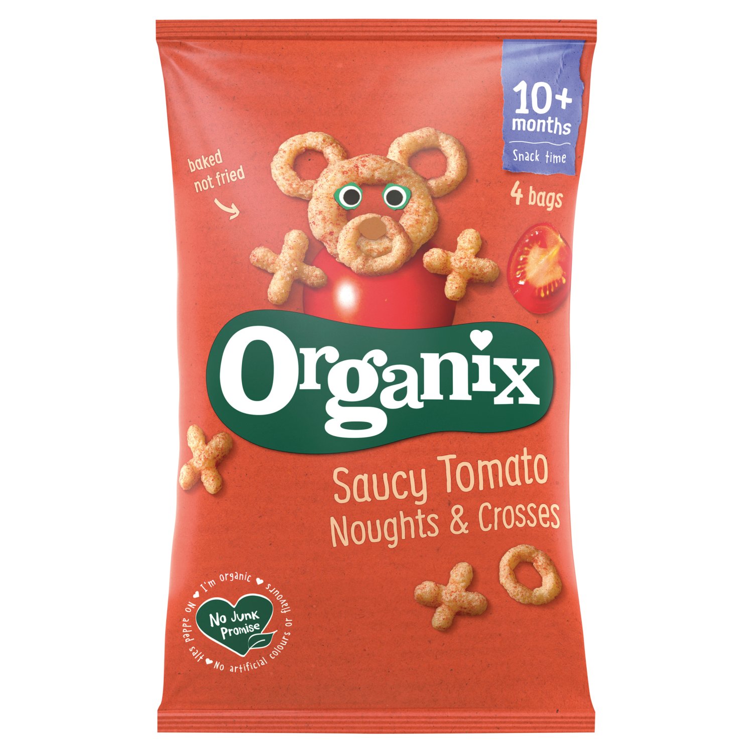 Organix Saucy Tomato Noughts & Crosses 10+ Months 4 Pack (60 g)