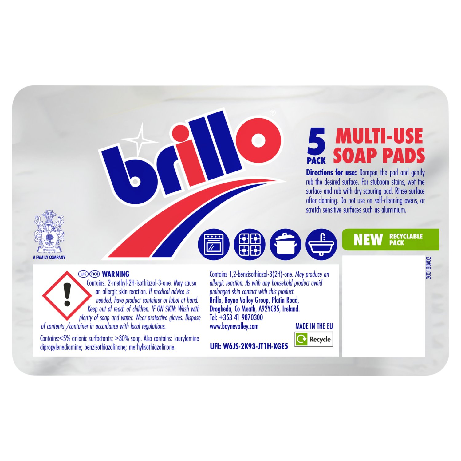 Brillo Soap Pads  (5 Piece)