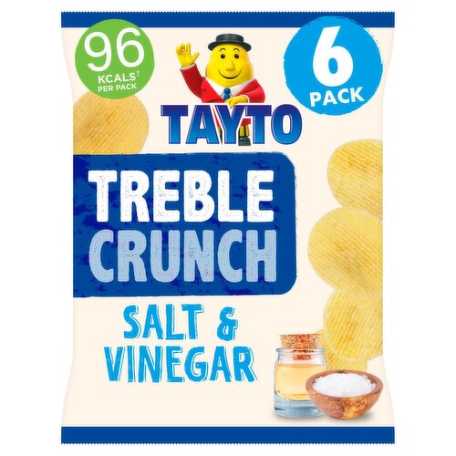 Tayto Treble Crunch Salt & Vinegar Crisps 6 Pack (120 g)