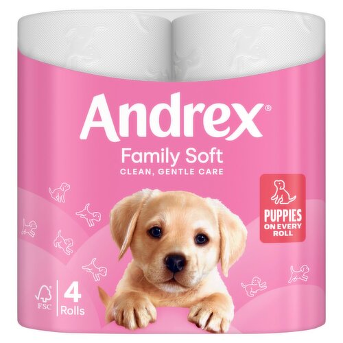 Andrex Gentle Clean Toilet Tissue (4 Roll)