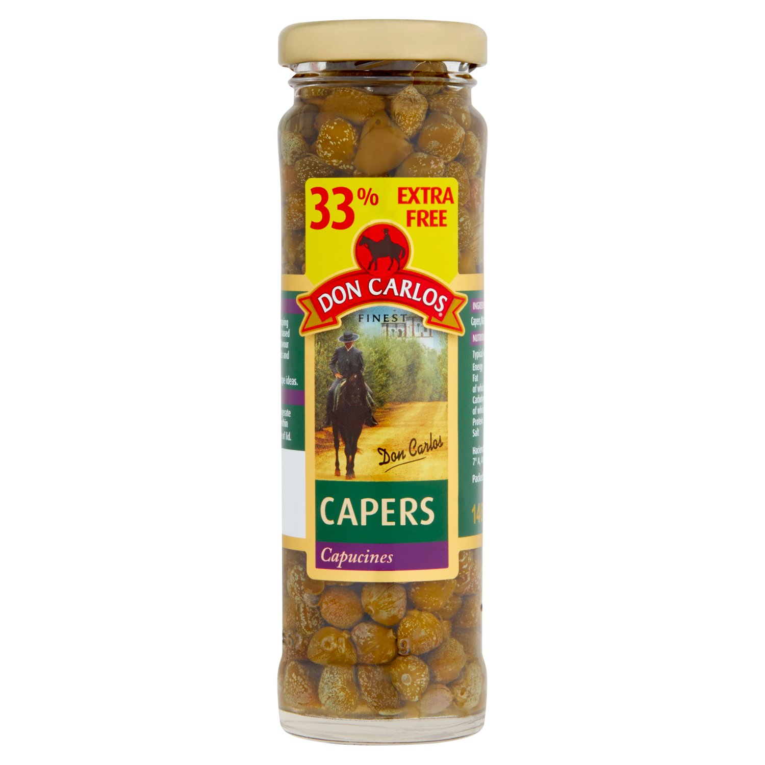 Don Carlos Capers 33% Extra Free (110 g)