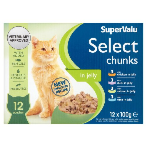 SuperValu Select Chunks In Jelly Cat Food 12 Pack (1.2 kg)