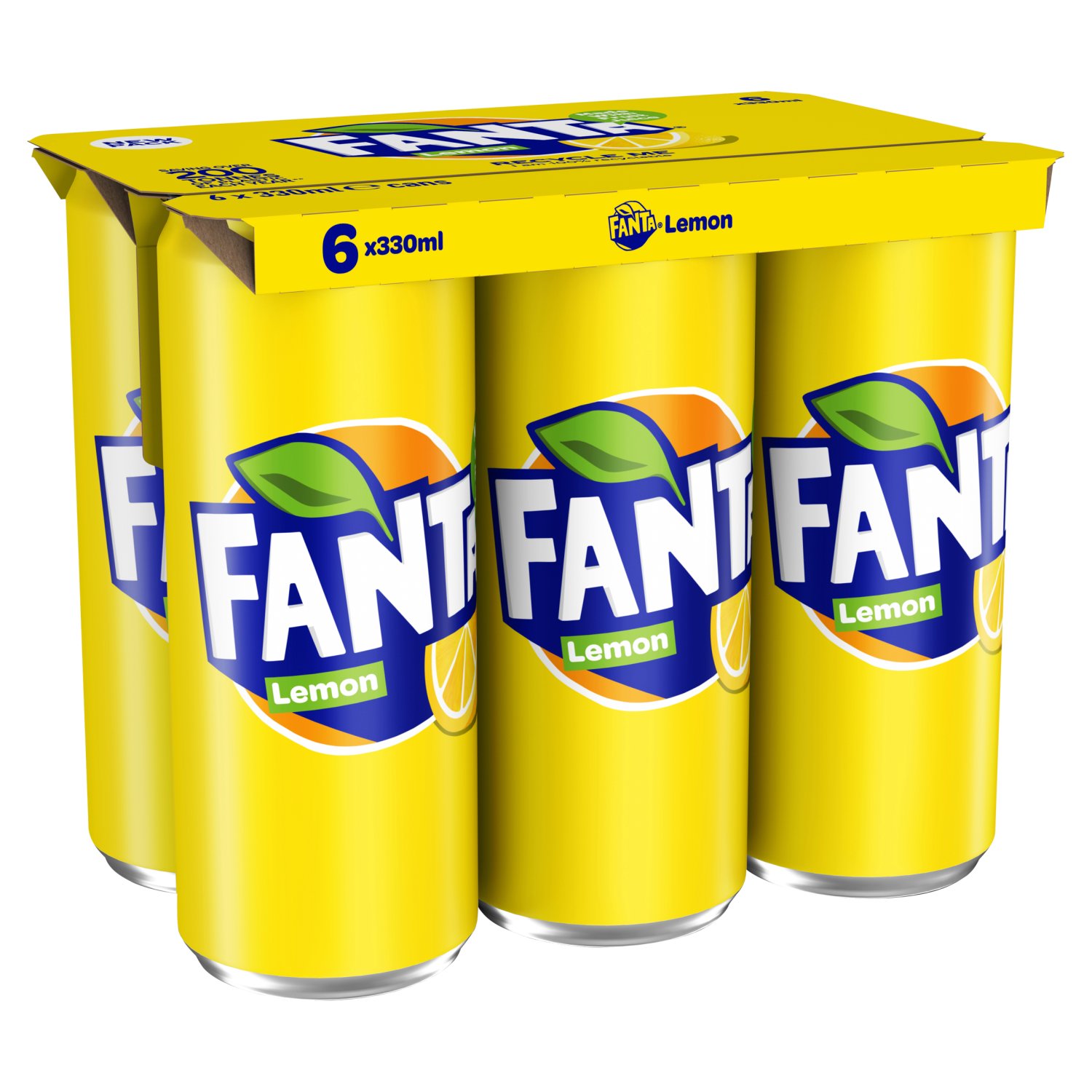 Fanta Lemon Cans 6 Pack (330 ml)