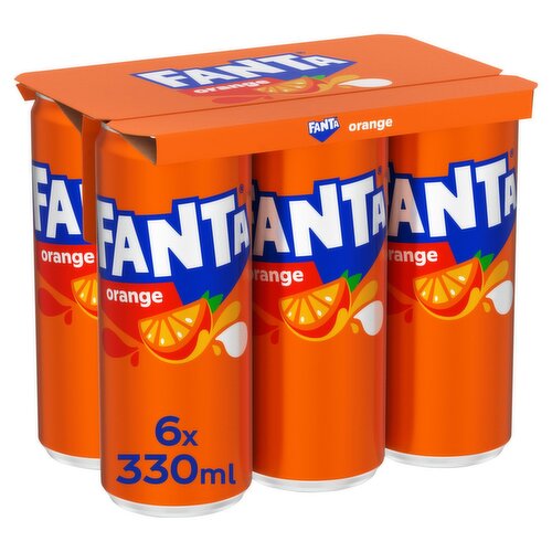 Fanta Orange Can 6 Pack (330 ml)