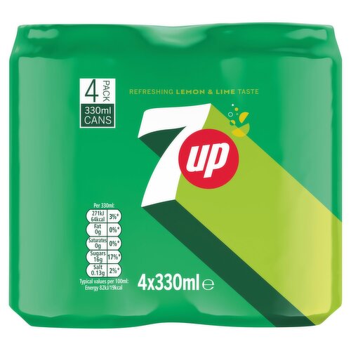 7up Cans 4 Pack (330 ml)