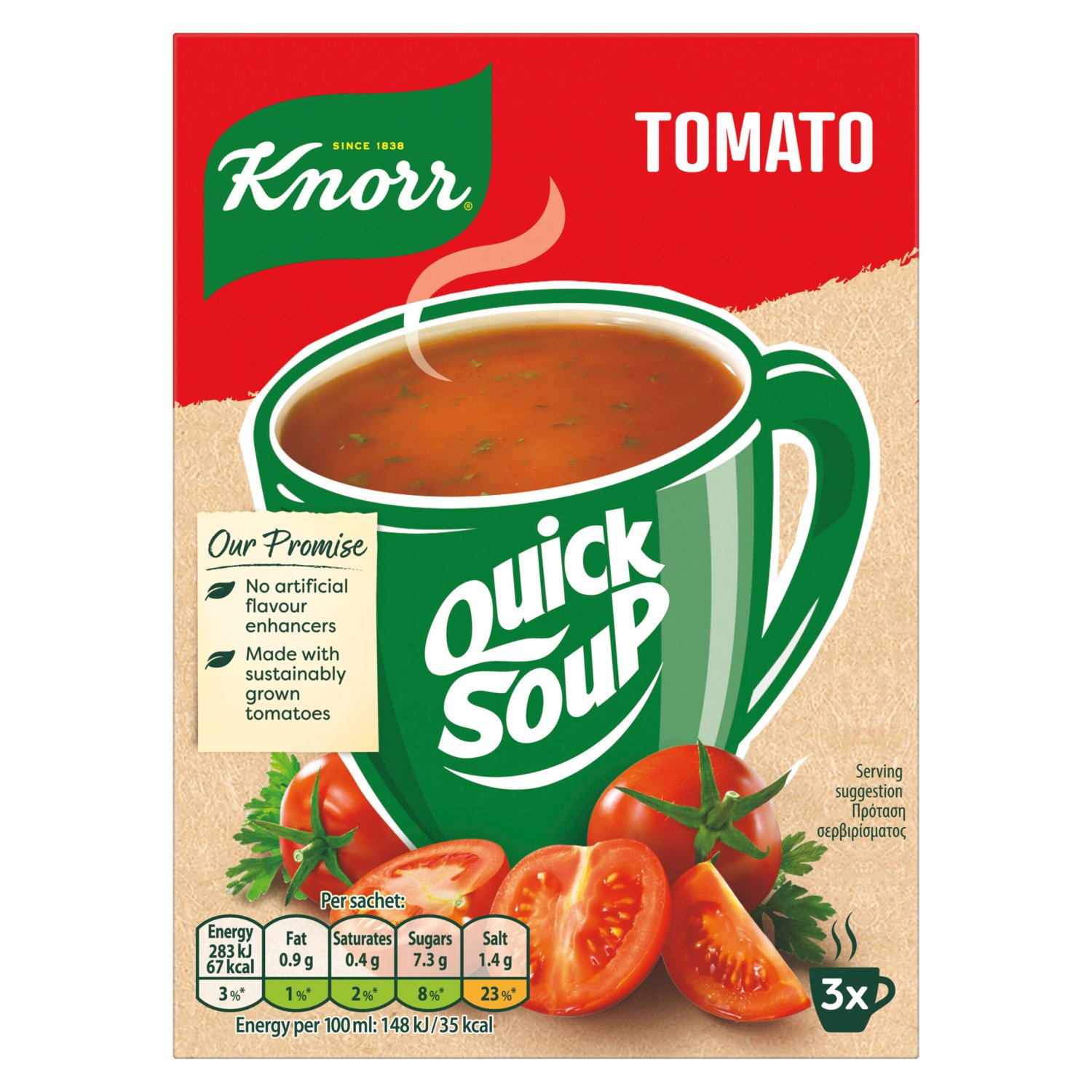 Knorr Quick Soup Tomato 3 Pack (60 g)