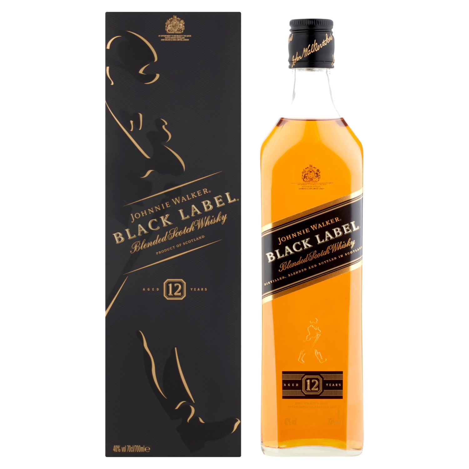 Johnnie Walker Black Label Blended Scotch Whisky (70 cl)