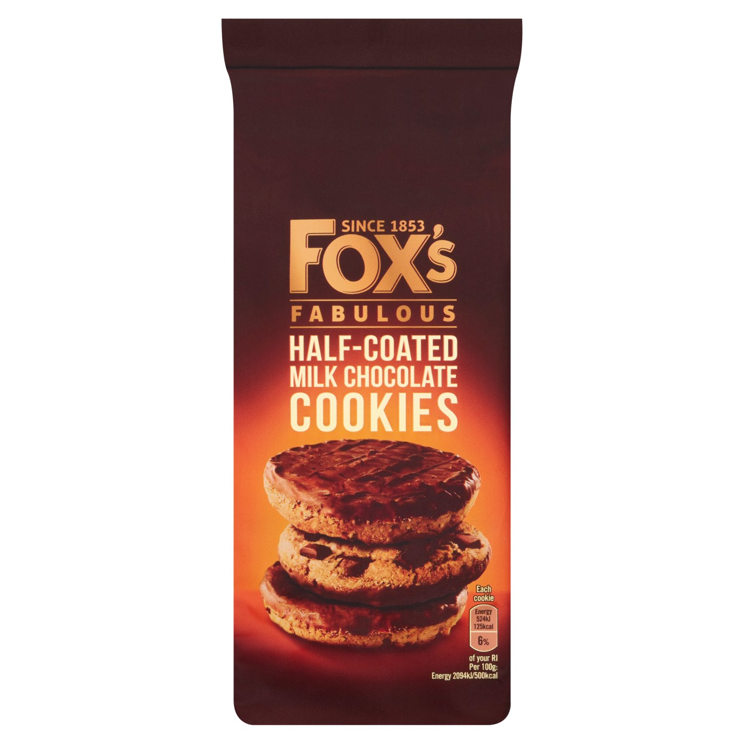 Fox's Fabulous Half-Coated Milk Chocolate Cookies (175 g)